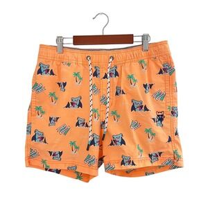 Party Pants Men's Swim Trunks Small S Novelty Hammerhead Shark‎ Beach Shorts